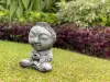  Product image 2 of the product “Nima - Sitting monk with big head, 20 cm H | cast stone ”